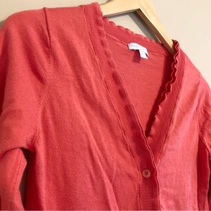NY&Co Sweater 3 for 15 SALE CLEARANCE Coral Melon Cardigan Small-Medium